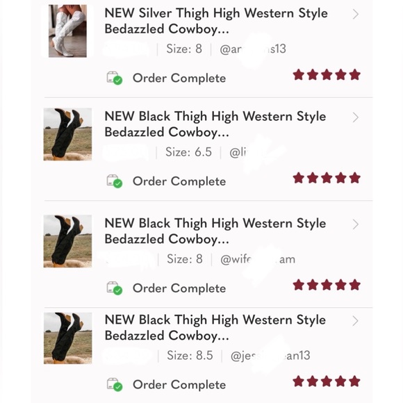 NEW Black Thigh High Western Style Bedazzled Cowboy
Boots - Picture 12 of 13